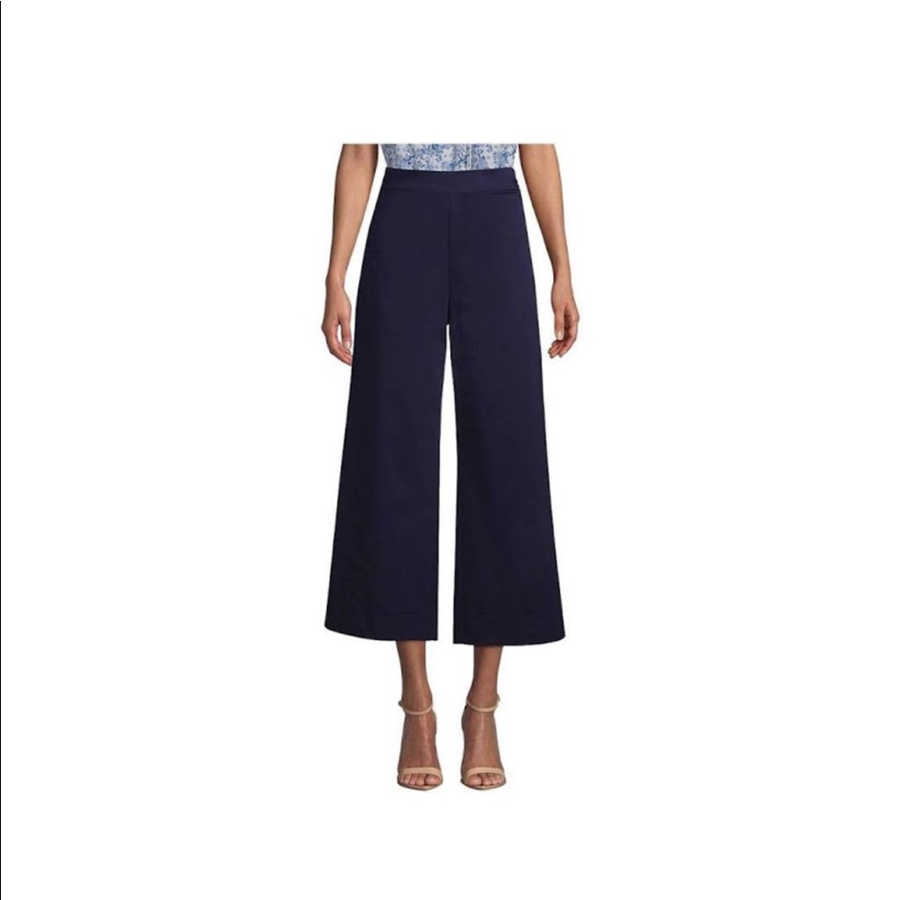 Rebecca Taylor wide leg crop navy pant size 4